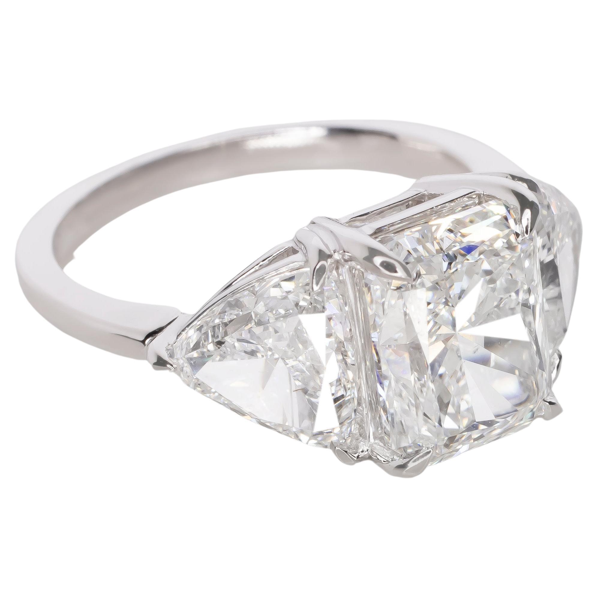 3.50 Carat GIA Certified Radiant Cut Diamond Ring
