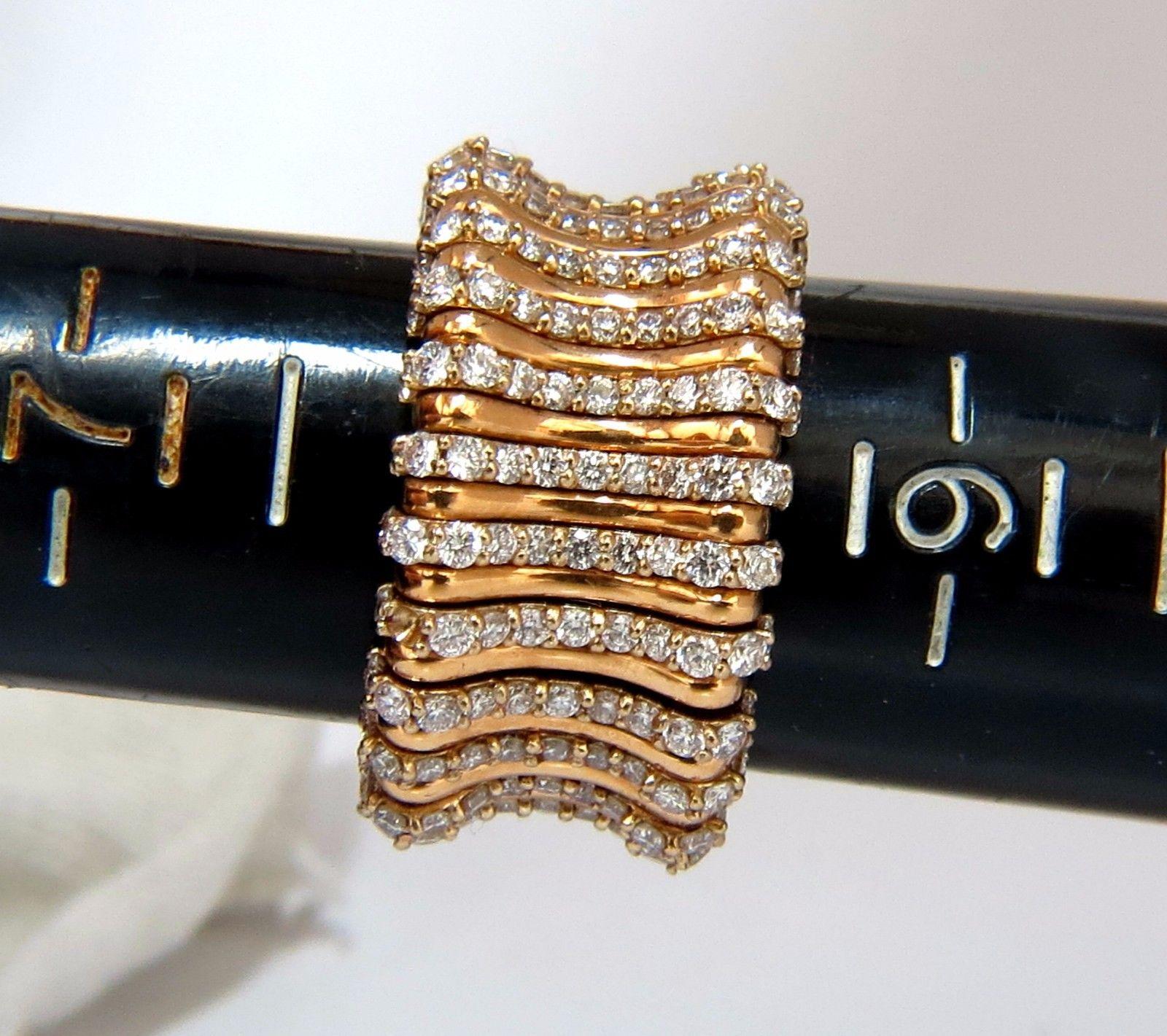3.50 Carat Natural Diamond Adjustable Flexible Diamonds Eternity Band 18 Karat In New Condition In New York, NY