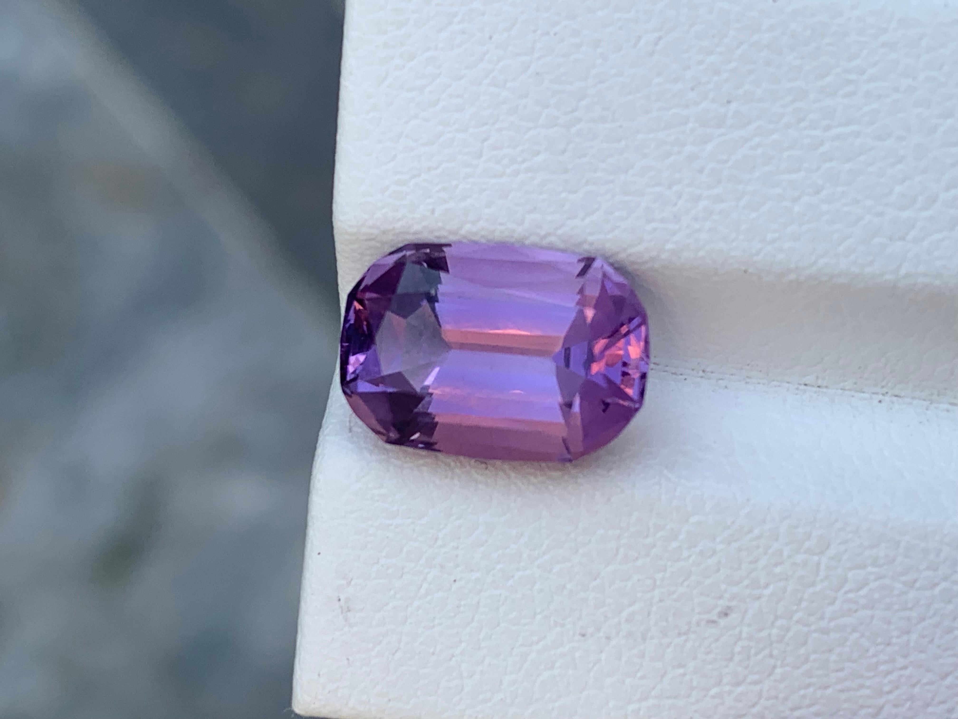 Loose Amethyst
Weight: 3.50 Carats
Dimension: 11.7 x 8 x 5.9 Mm
Colour: Purple
Origin: Brazil
Treatment: Non
Certificate: On Demand
Shape: Cushion 

Amethyst, a stunning variety of quartz known for its mesmerizing purple hue, has captivated humans