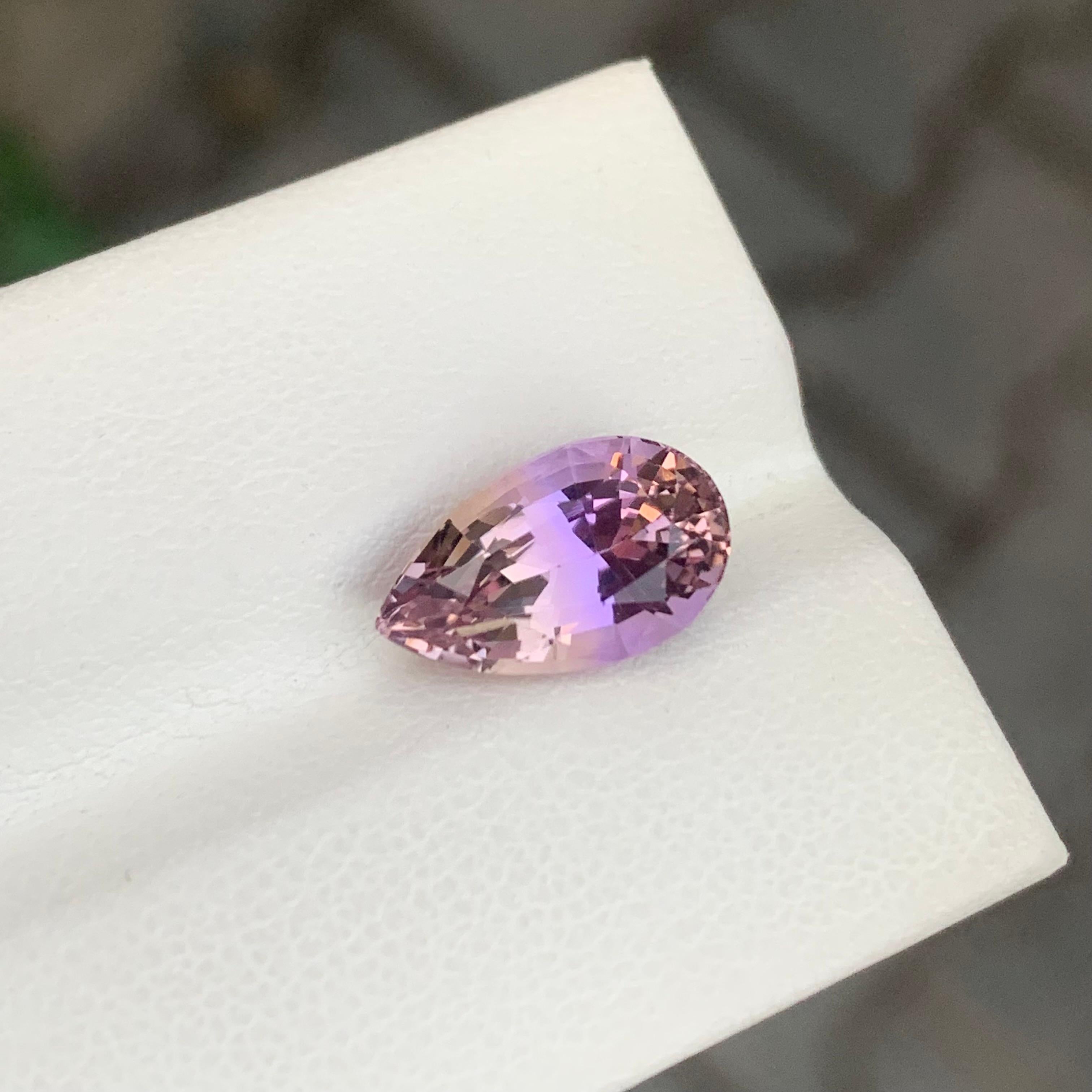 3.50 Carat Natural Loose Ametrine Pear Shape Gem Unisexe en vente
