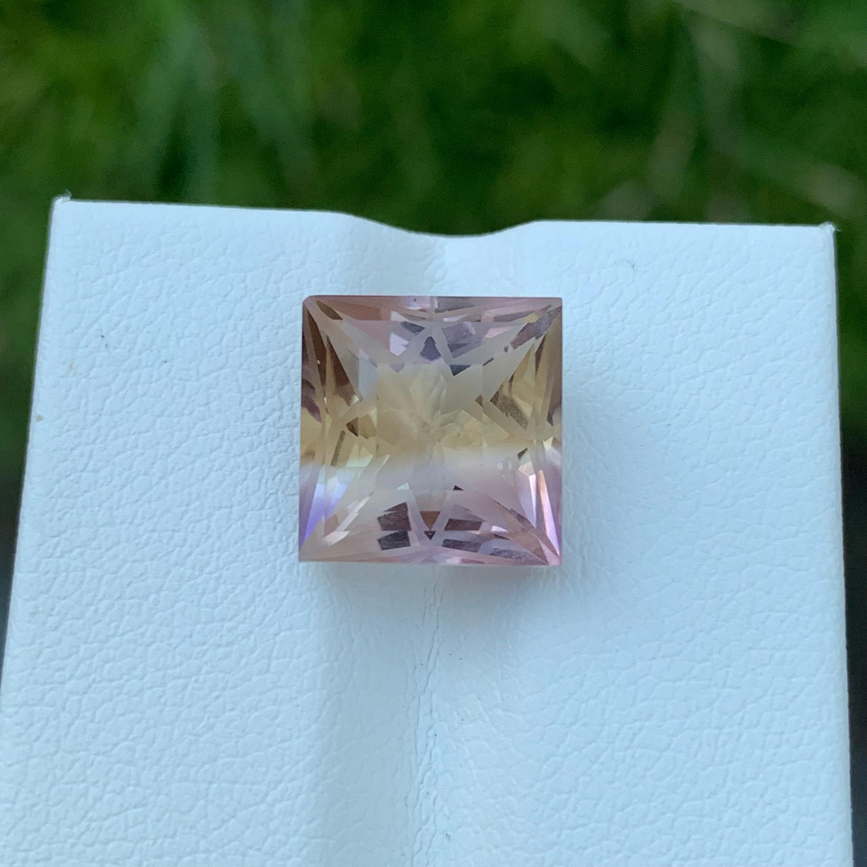 Faceted Ametrine
Weight: 6.50 Carats
Dimension; 10.8 x 10.6 x 8 Mm
Origin: Brazil
Color: Purple & Yellow
Shape: Square
Treatment: Non
Certficate: On Demand
.
Ametrine is a unique and captivating gemstone that displays a harmonious blend of two