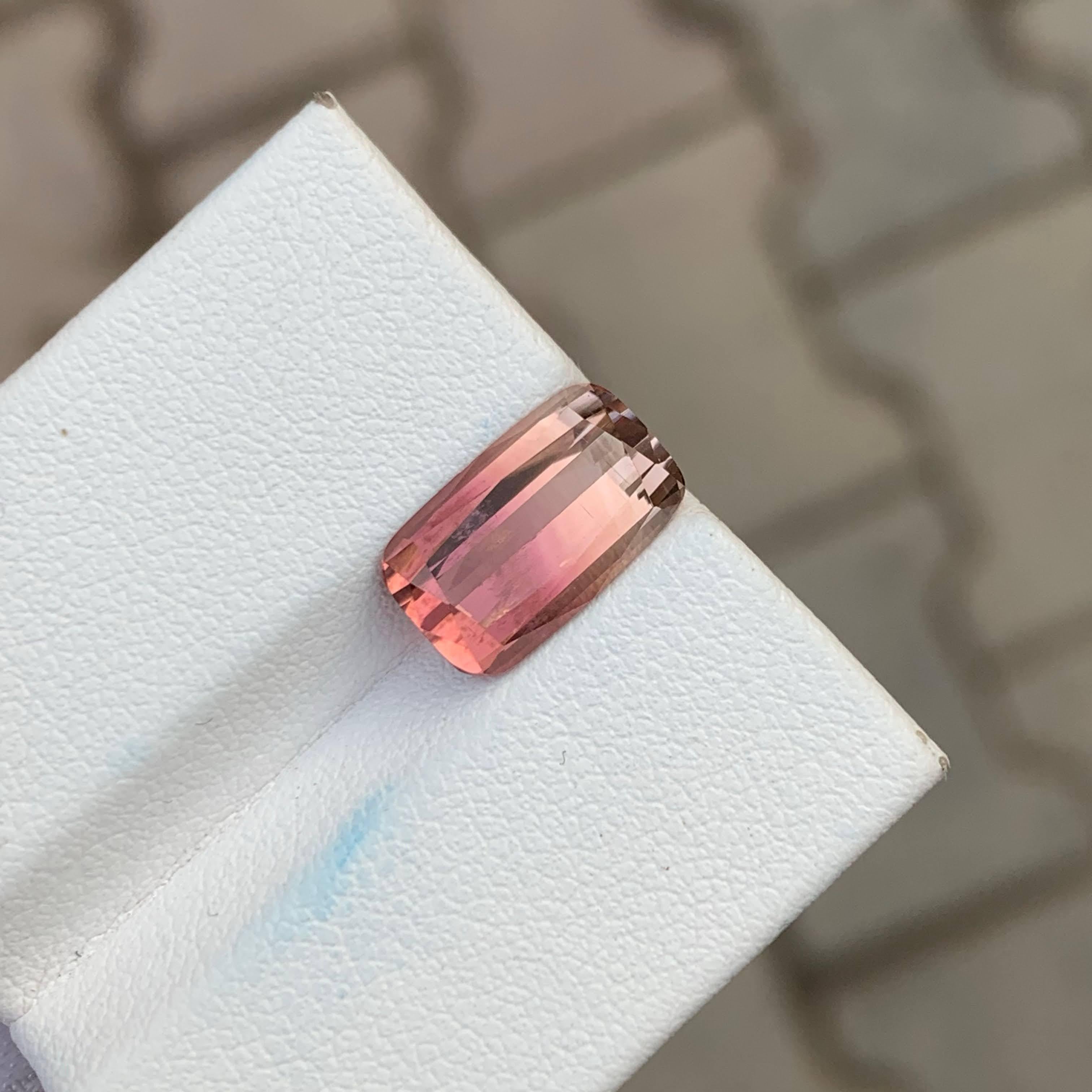 3,50 quilates de turmalina bicolor natural suelta talla cojín gema africana en venta 1