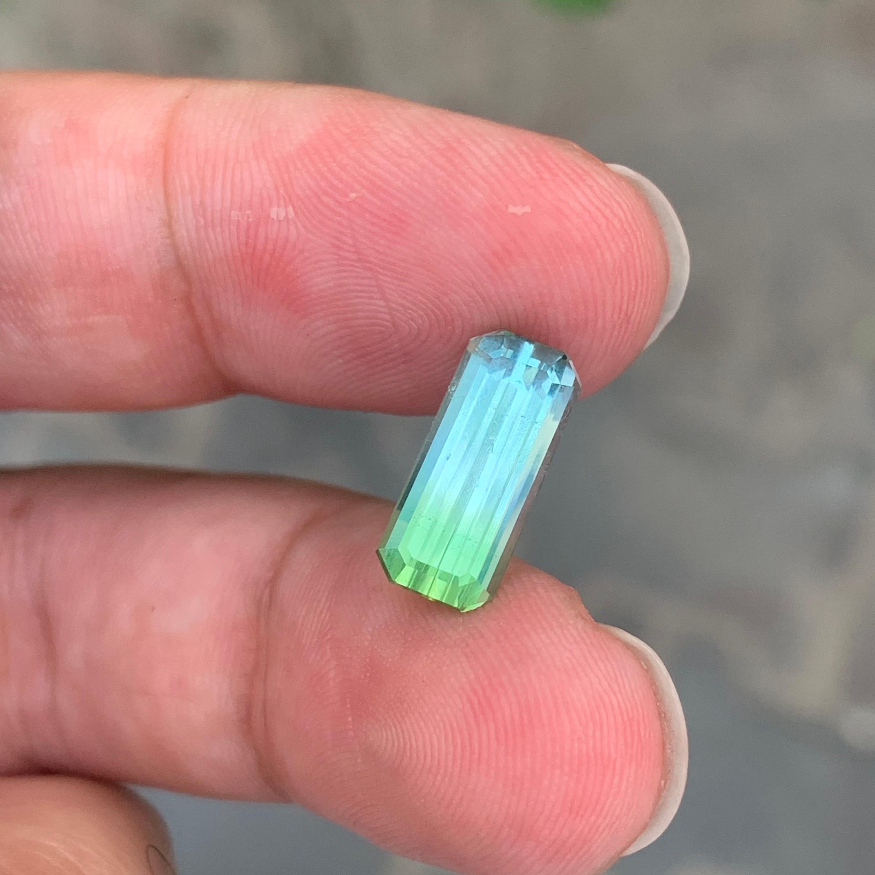 3,50 Karat Natürlicher loser zweifarbiger Turmalin Afghanistan's Edelstein im Angebot 6