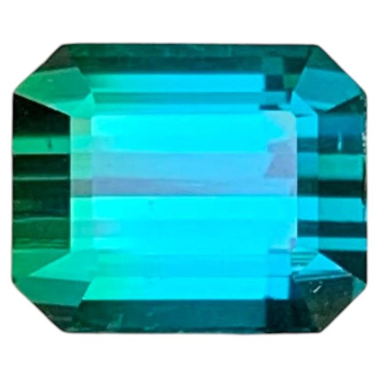 3.50 quilates de turmalina verde azulada natural suelta talla esmeralda gema afgana