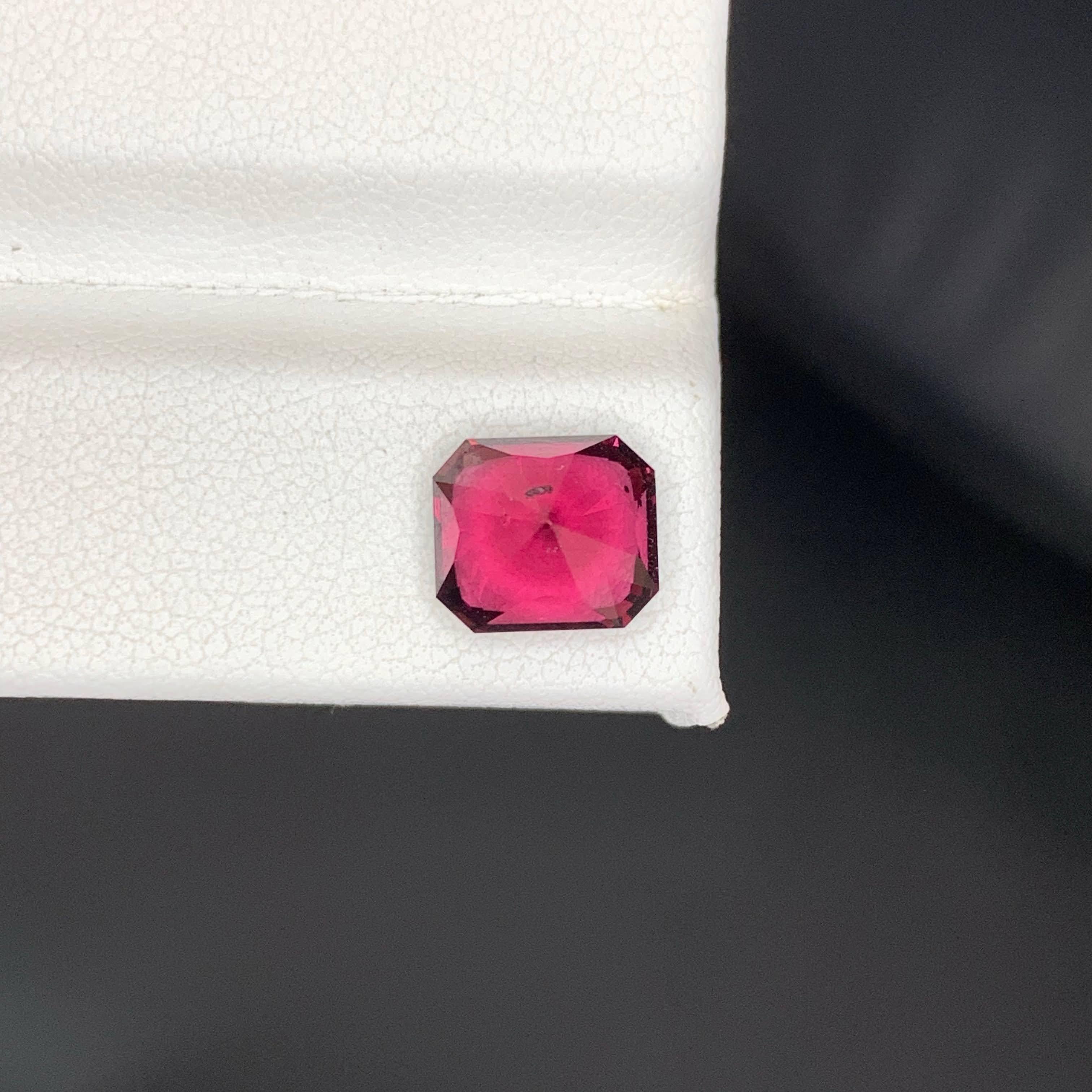 3,50 Karat natürlicher loser hellroter Granat Stein Smaragdschliff tansanischer Edelstein im Angebot 6