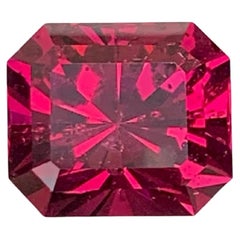 3,50 Karat natürlicher loser hellroter Granat Stein Smaragdschliff tansanischer Edelstein