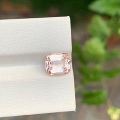 3.50 Carat Natural Loose Imperial Topaz Cushion Shape Gem From Katlang, Pakistan