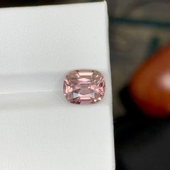 3.50 Carat Natural Loose Pinkish Peach Color Spinel Cushion Cut Burmese Gemstone