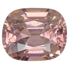 3.50 Carat Natural Loose Pinkish Peach Color Spinel Cushion Cut Burmese Gemstone