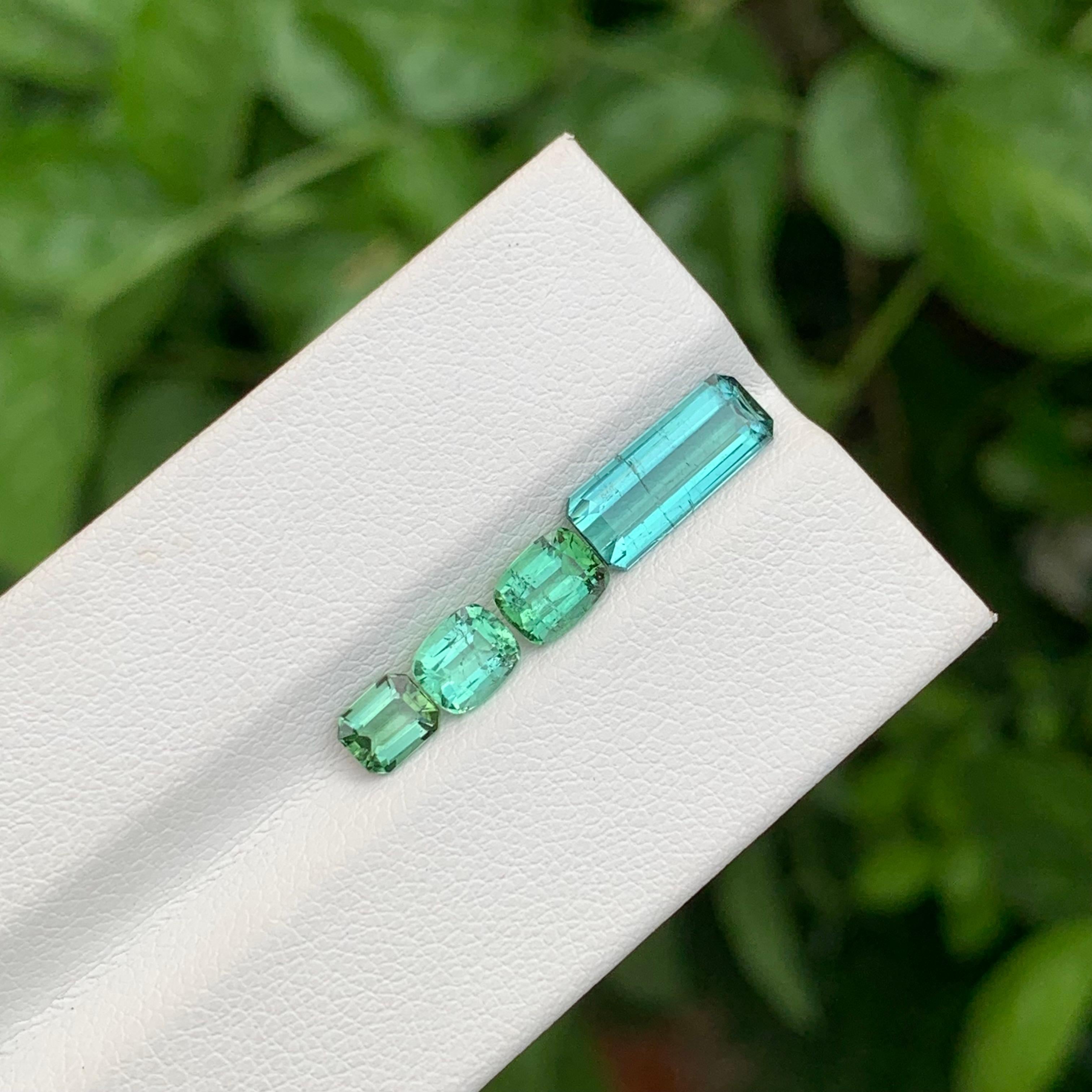 Ensemble de tourmaline naturelle non sertie de 3.50 carats pour la fabrication de bijoux en vente 4