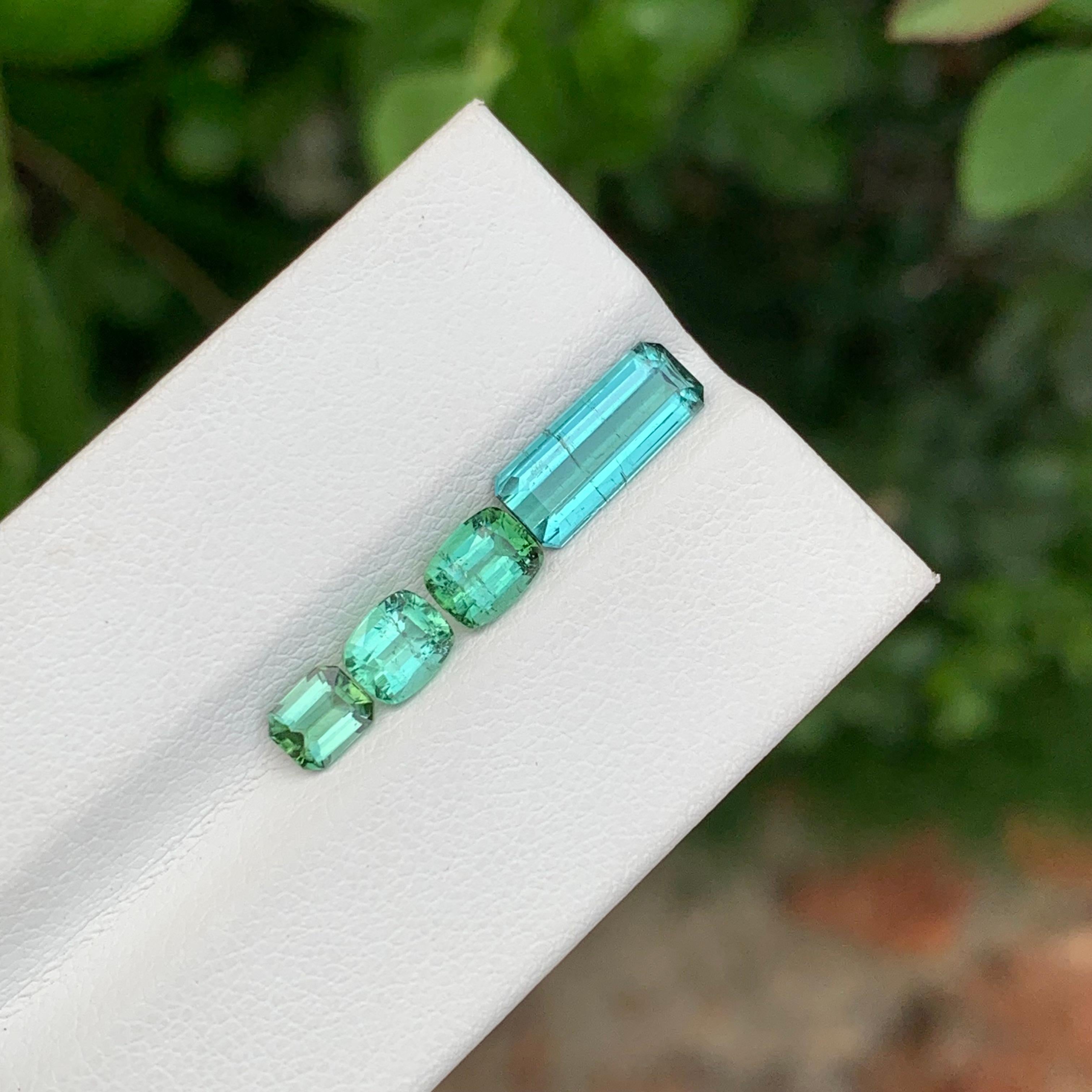Ensemble de tourmaline naturelle non sertie de 3.50 carats pour la fabrication de bijoux en vente 2