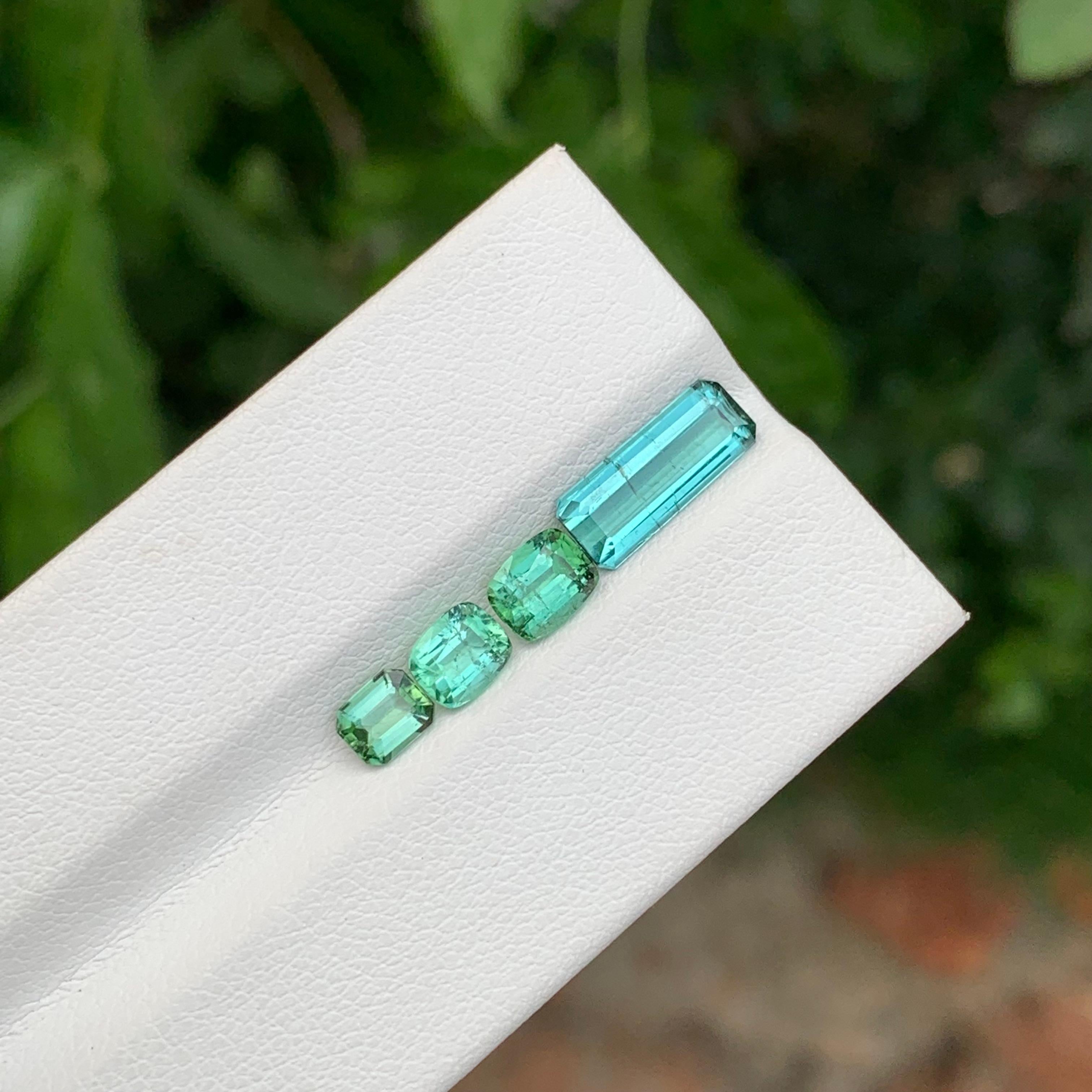 Ensemble de tourmaline naturelle non sertie de 3.50 carats pour la fabrication de bijoux en vente 3