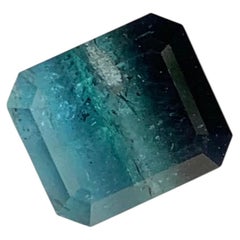 3.50 Carat Natural Loose Tri Colour Tourmaline Emerald Shape Gemstone