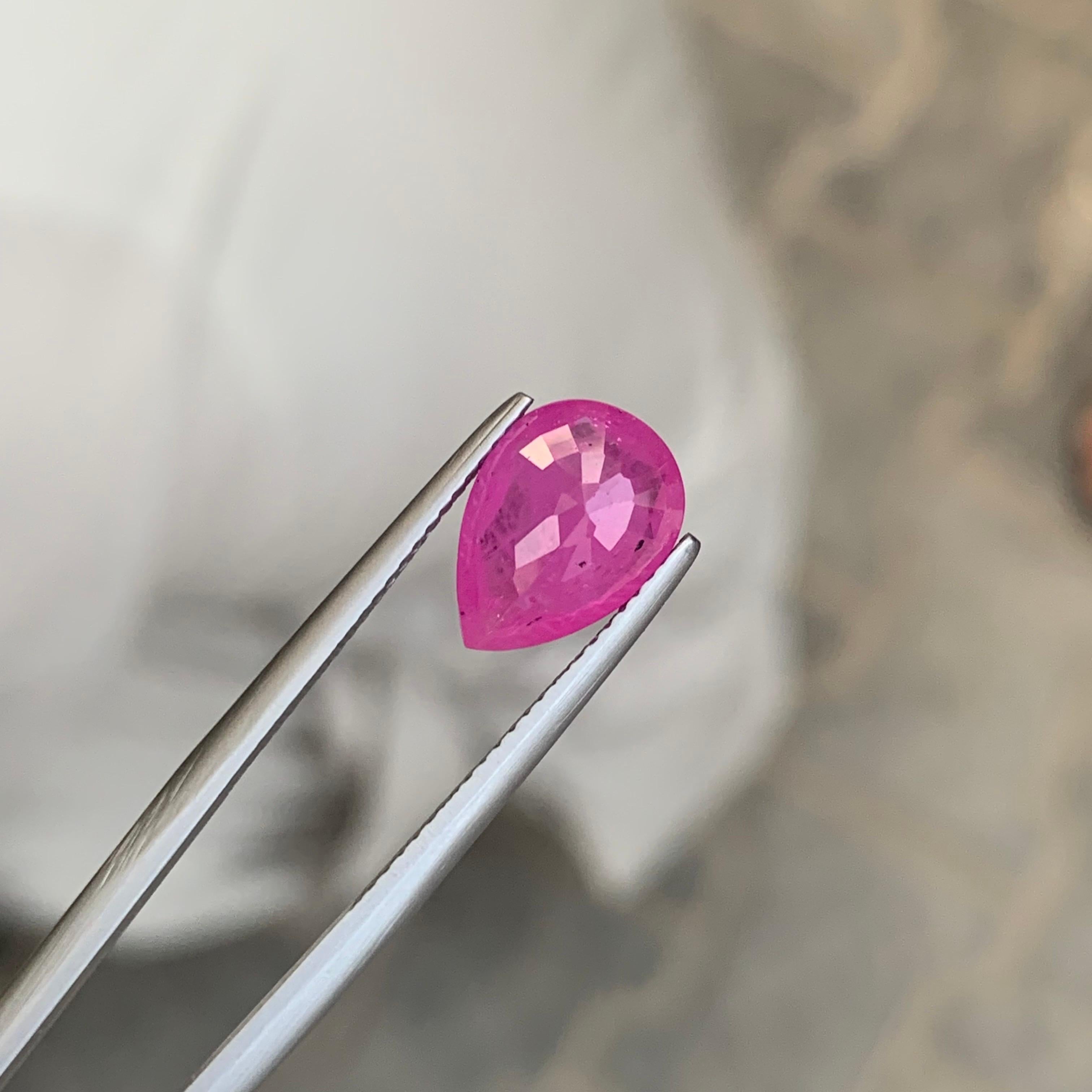3,50 carati di rubino rosa naturale sfuso a forma di pera in vendita 4