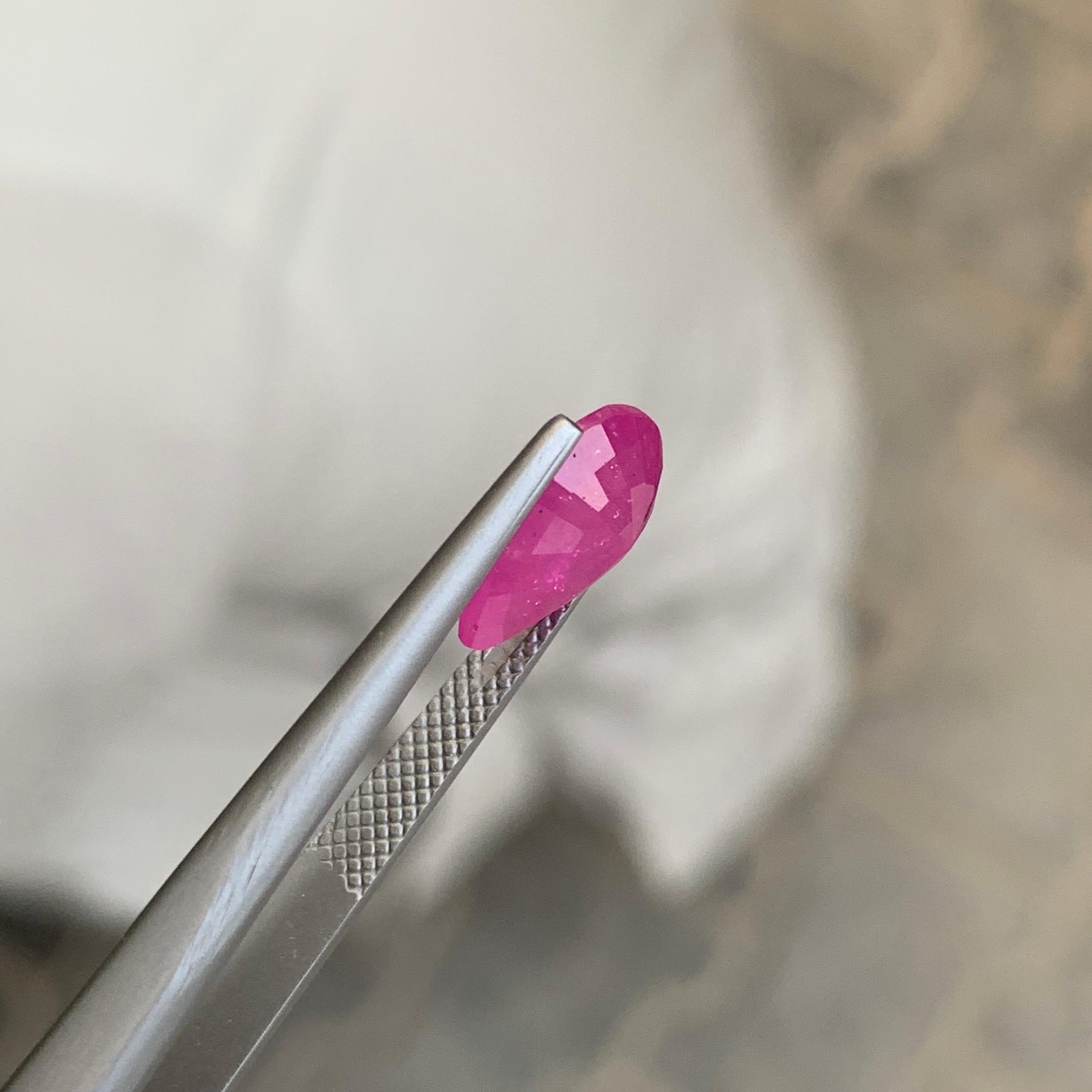 3,50 carati di rubino rosa naturale sfuso a forma di pera in vendita 5