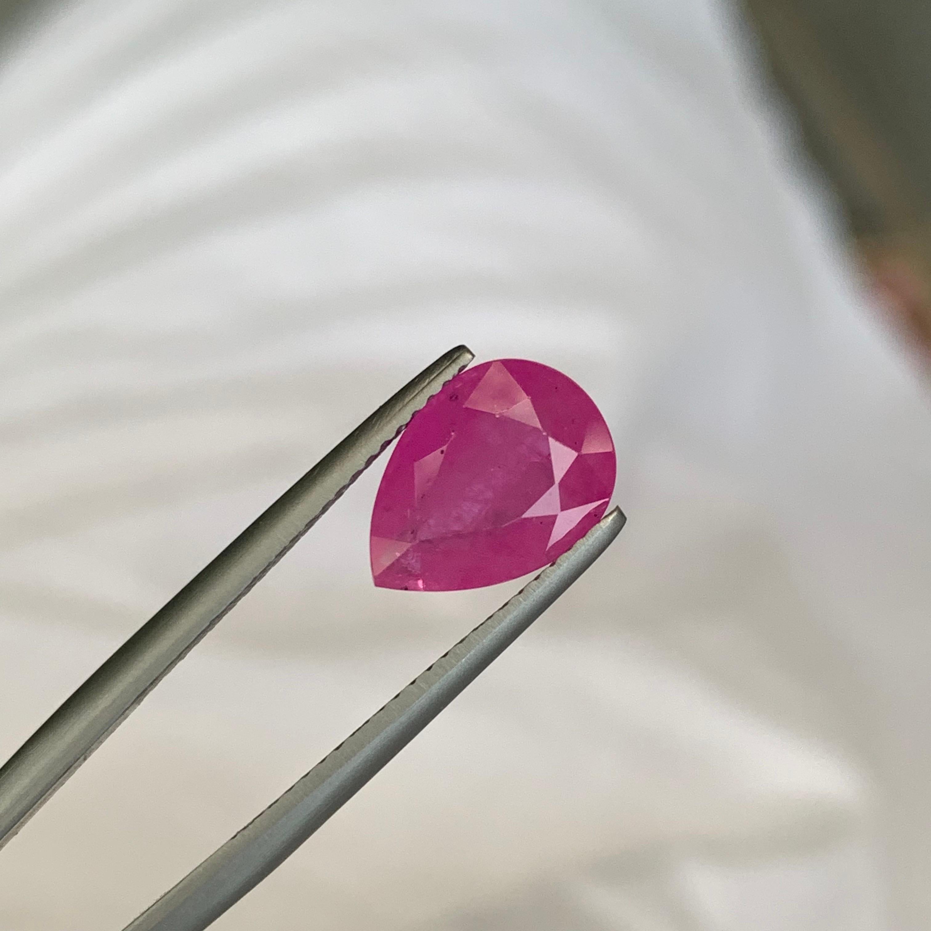 da uomo o donna 3,50 carati di rubino rosa naturale sfuso a forma di pera in vendita