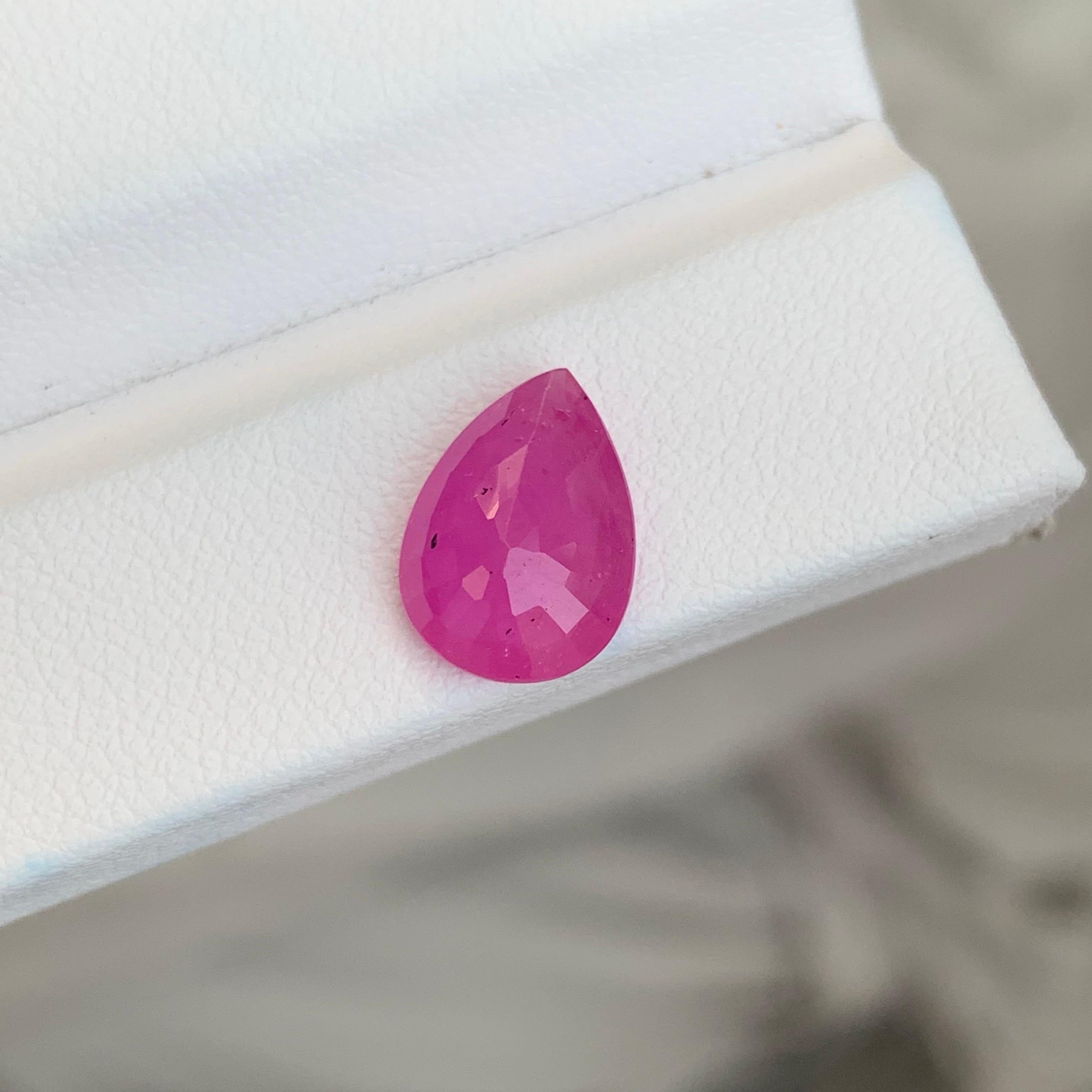 3,50 carati di rubino rosa naturale sfuso a forma di pera in vendita 1