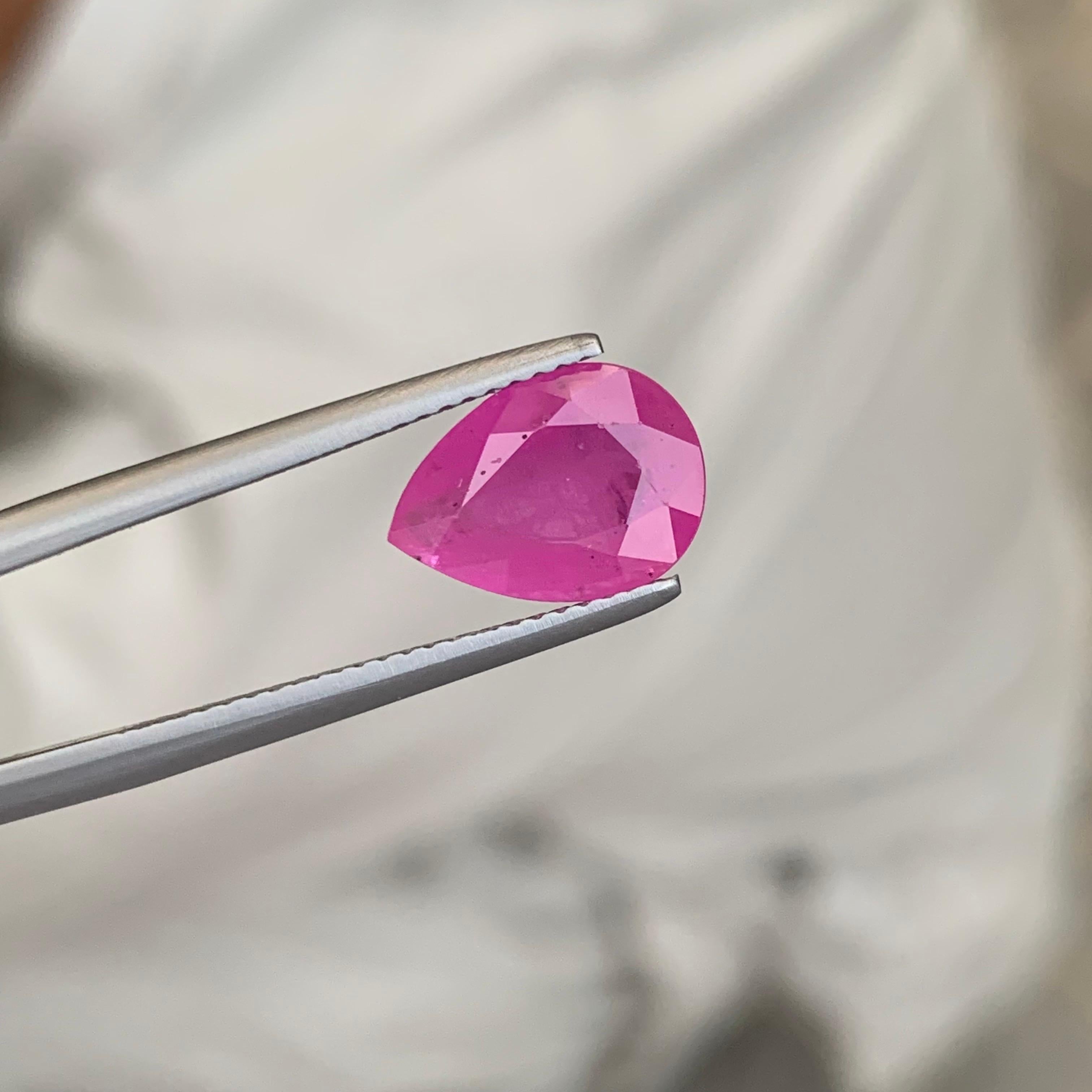 3,50 carati di rubino rosa naturale sfuso a forma di pera in vendita 2