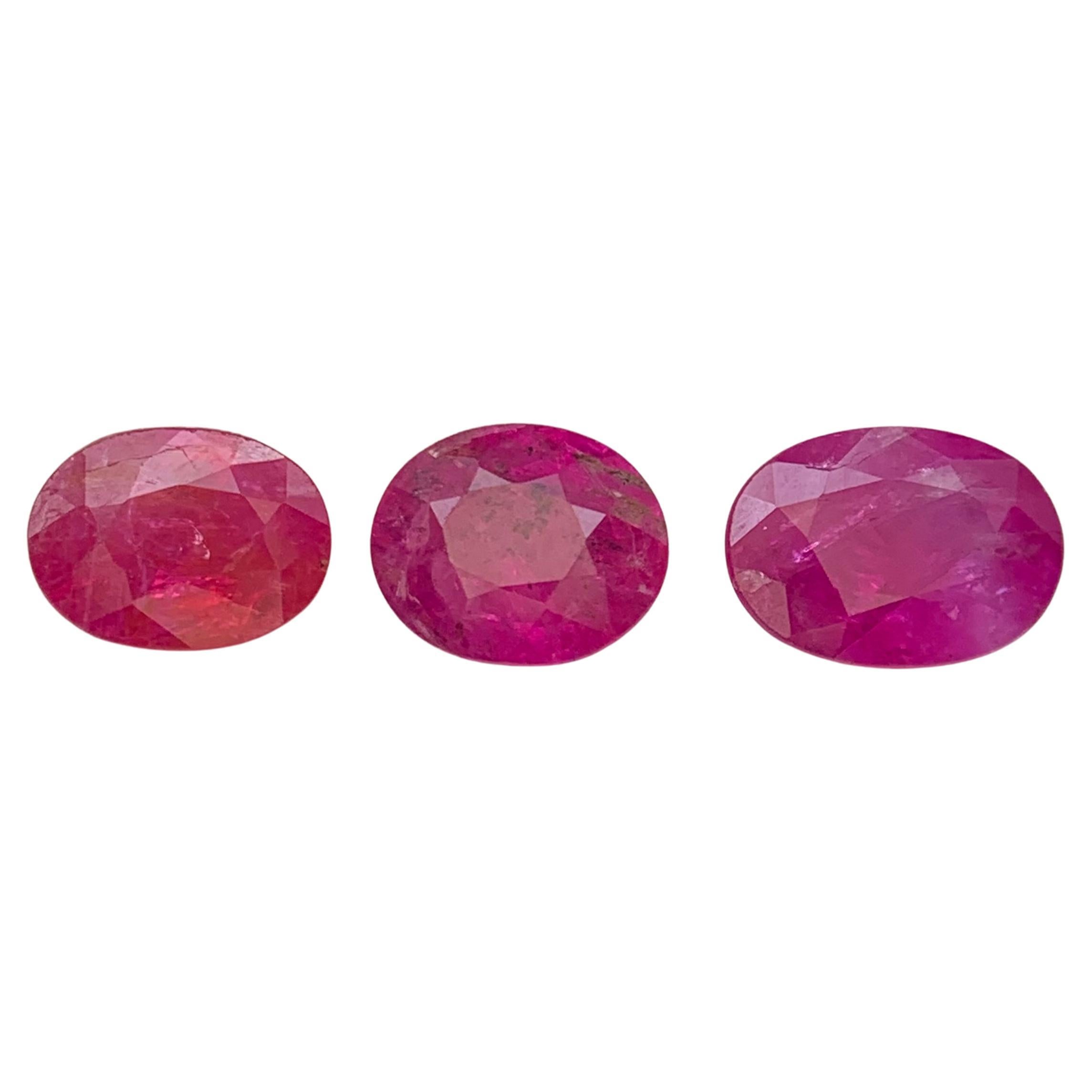 3,50 Karat Natürlicher Rosa Rubin, Ovalschliff Unerhitzt Loser Edelstein Paket Mosambik