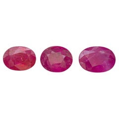 3.50 Carat Natural Pink Ruby, Oval Cut Unheated Loose Gemstone Parcel Mozambique