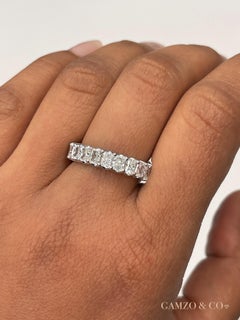 3.50 Carat Natural Radiant Cut Diamond 18k White Gold