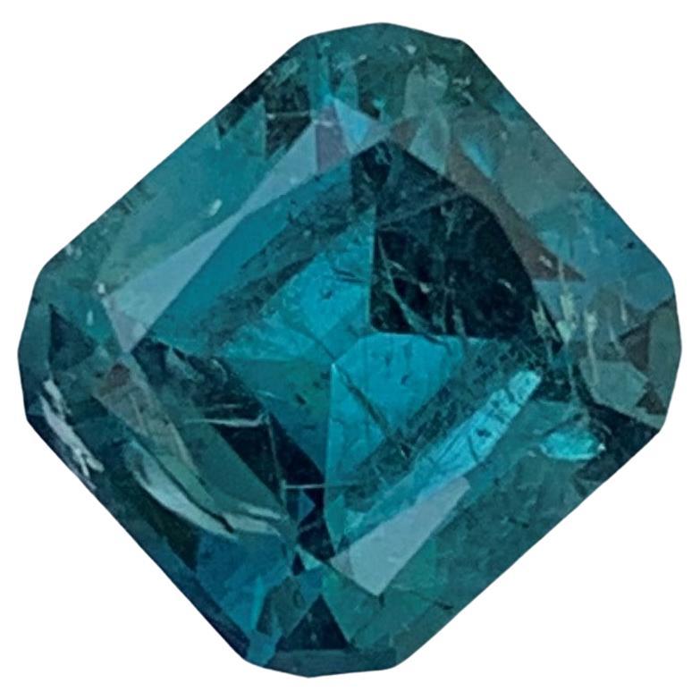 3.50 Carat Rich Color Natural Neon Blue Tourmaline Cushion for Ring Jewelry (Tourmaline bleu néon en forme de coussin)