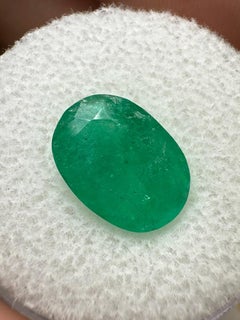 3.50 Carat Rich Forest Green Colombian Emerald Oval Cut - May Birthstone Gem