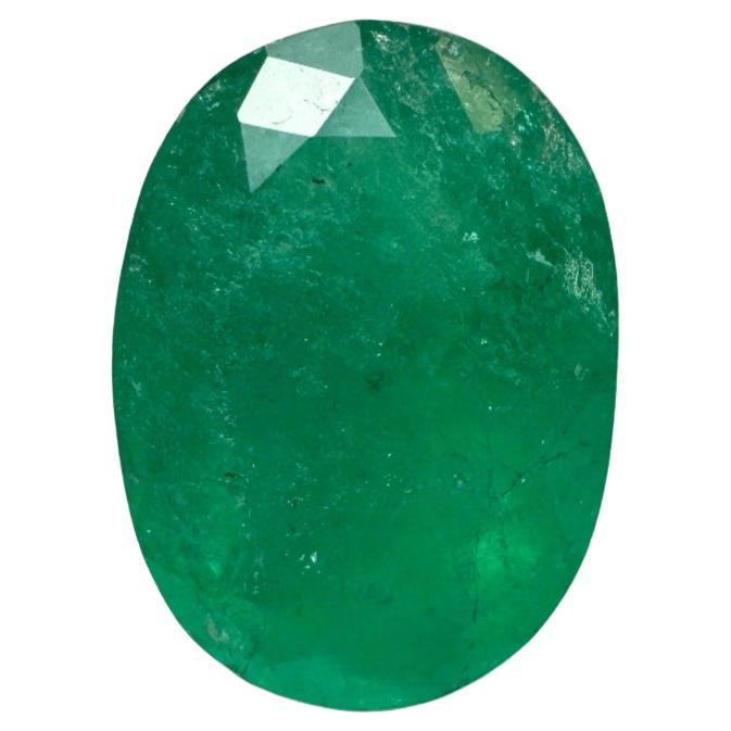 3.50 Carat Rich Forest Green Colombian Emerald Oval Cut - May Birthstone Gem