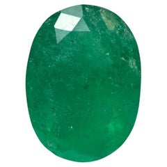3.50 Carat Rich Forest Green Colombian Emerald Oval Cut - May Birthstone Gem