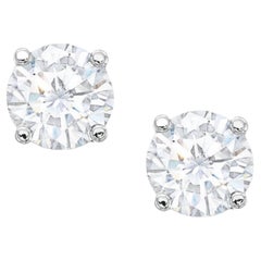 3.50 Carat Round Brilliant Cut Studs