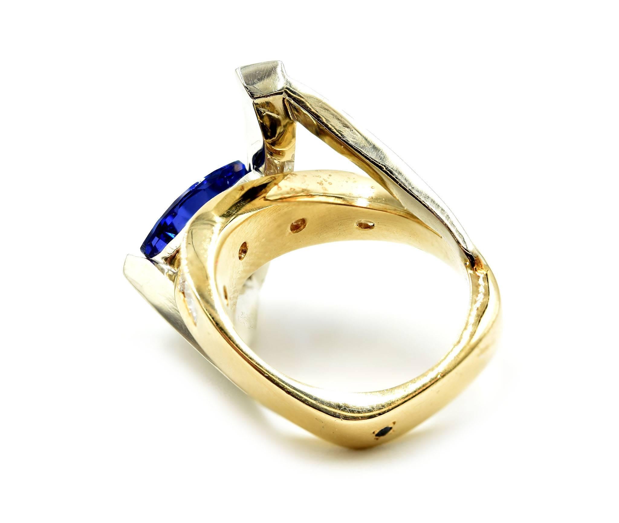 princess cut tanzanite ring