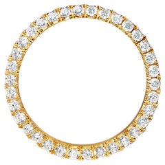 3.50 Carat VVS Diamond 14K Yellow Gold Rolex Bezel 
