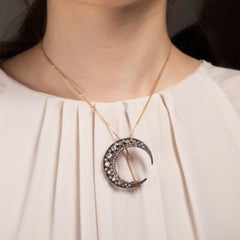 3.50 Carats Diamonds Antique Belle Epoque Crescent