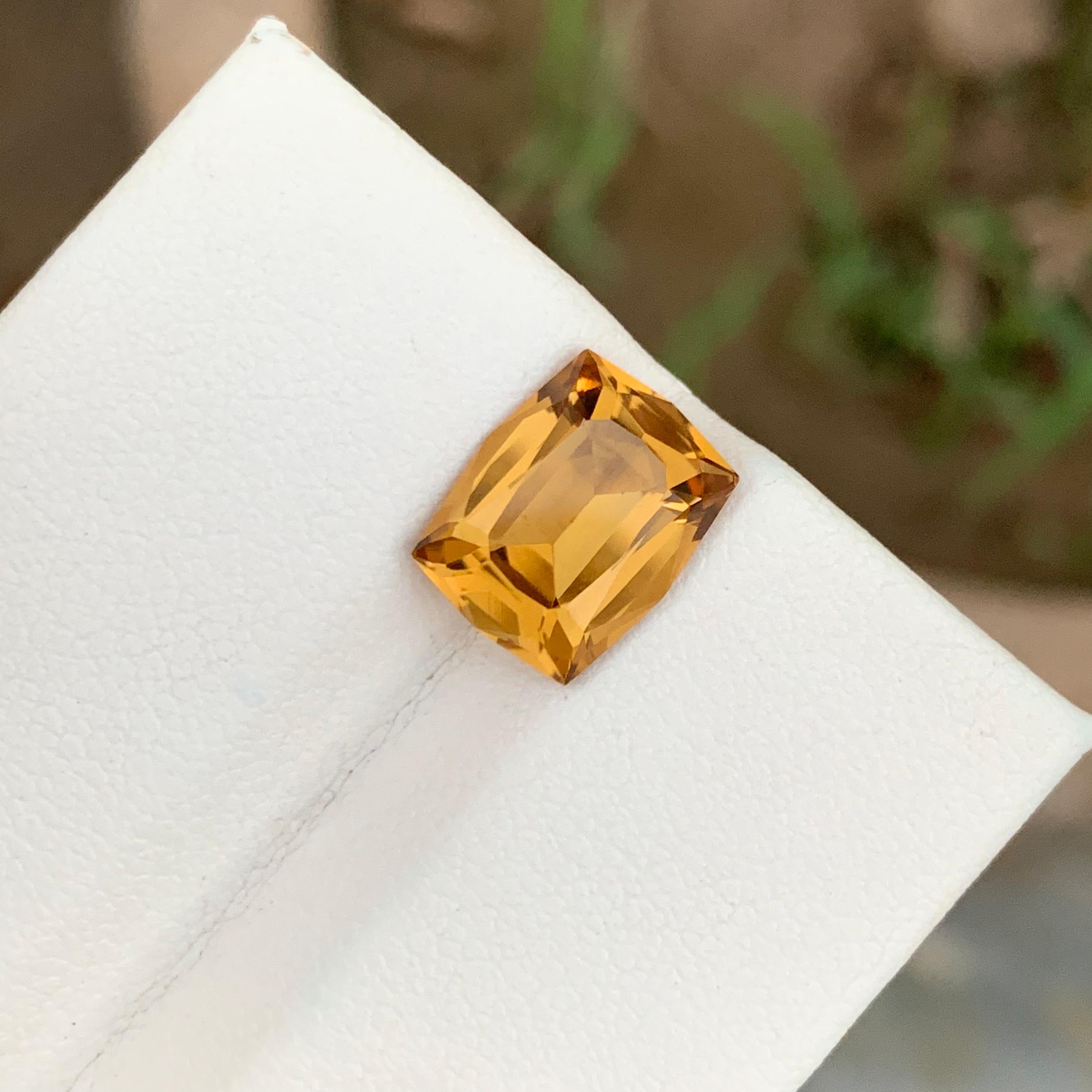 3.50 Carats Natural Loose Citrine Gemstone From Brazil Mine For Sale 2