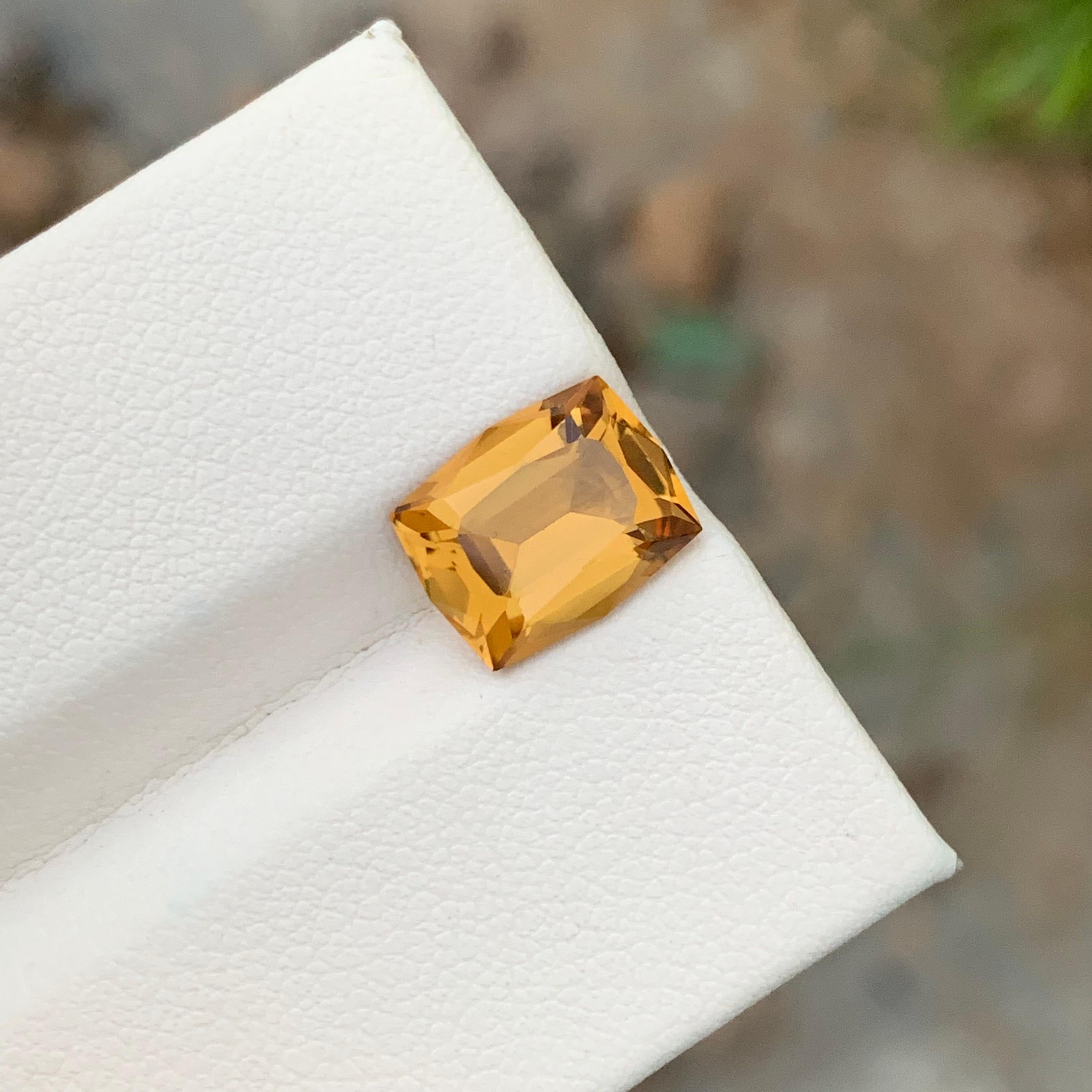 Loose Citrine 
Weight: 3.50 Carats 
Dimension: 11.2x8.9x5.8 Mm
Origin: Brazil
Color: Yellow 
Shape: Octagon Fancy
Treatment: Non
Certificate: On Customer Demand 
