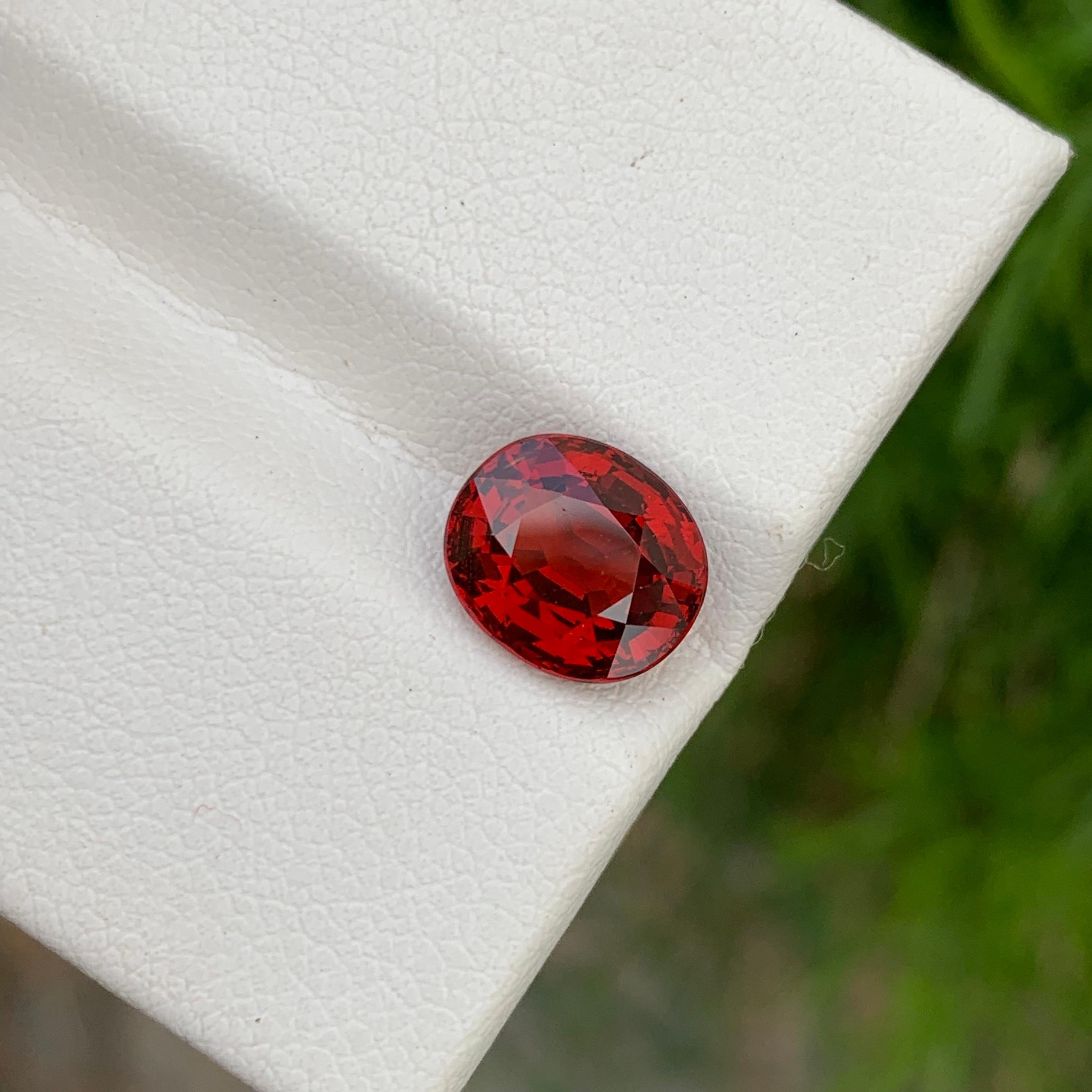 Antique Cushion Cut 3.50 Carats Natural Loose Spessartine Garnet Ring Gem January Birthstone  For Sale