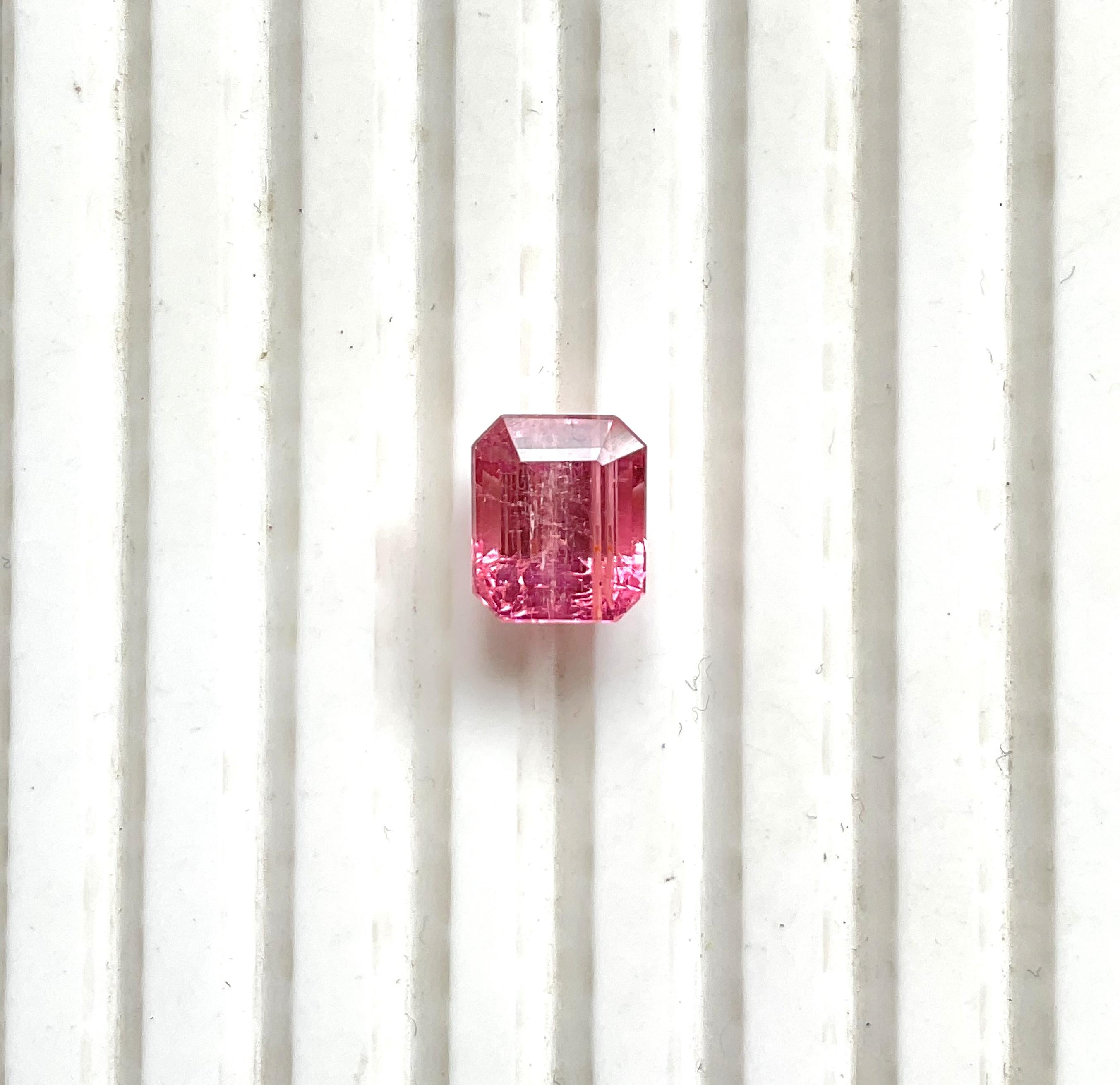 3.50 Carats Pink Tourmaline Octa Faceted Cut stone Top Quality Natural gemstone Neuf - En vente à Jaipur, RJ