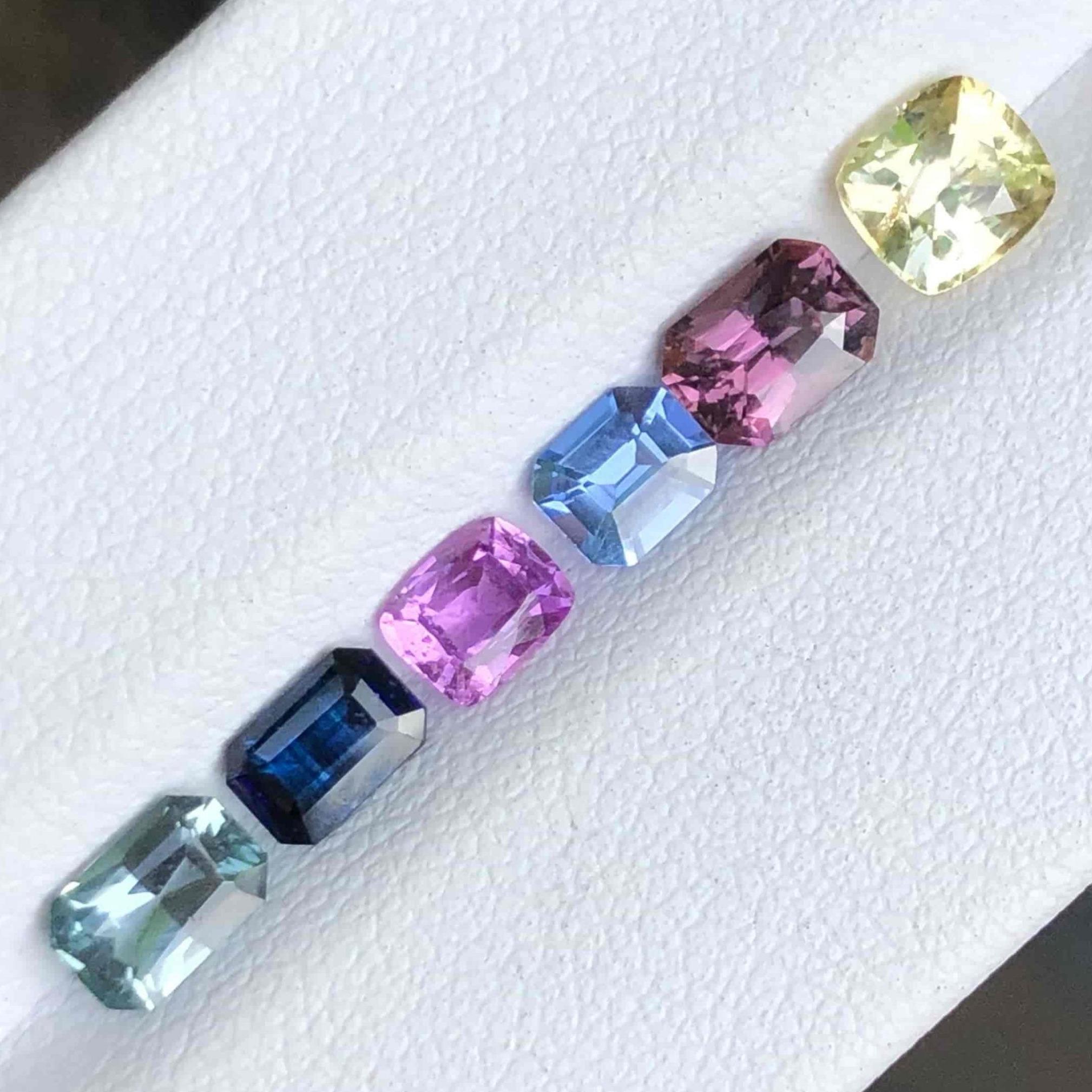 Gemstone Type Multiple Colors Sapphire Lot
Weight 3.50 carats
Average Weight 0.75, 0.70, 0.55, 0.55, 0.45, 0.45 carats
Clarity VVS to Loupe Clean
Origin Sri Lanka
Treatment None




Introducing a captivating assortment of natural gemstones, we