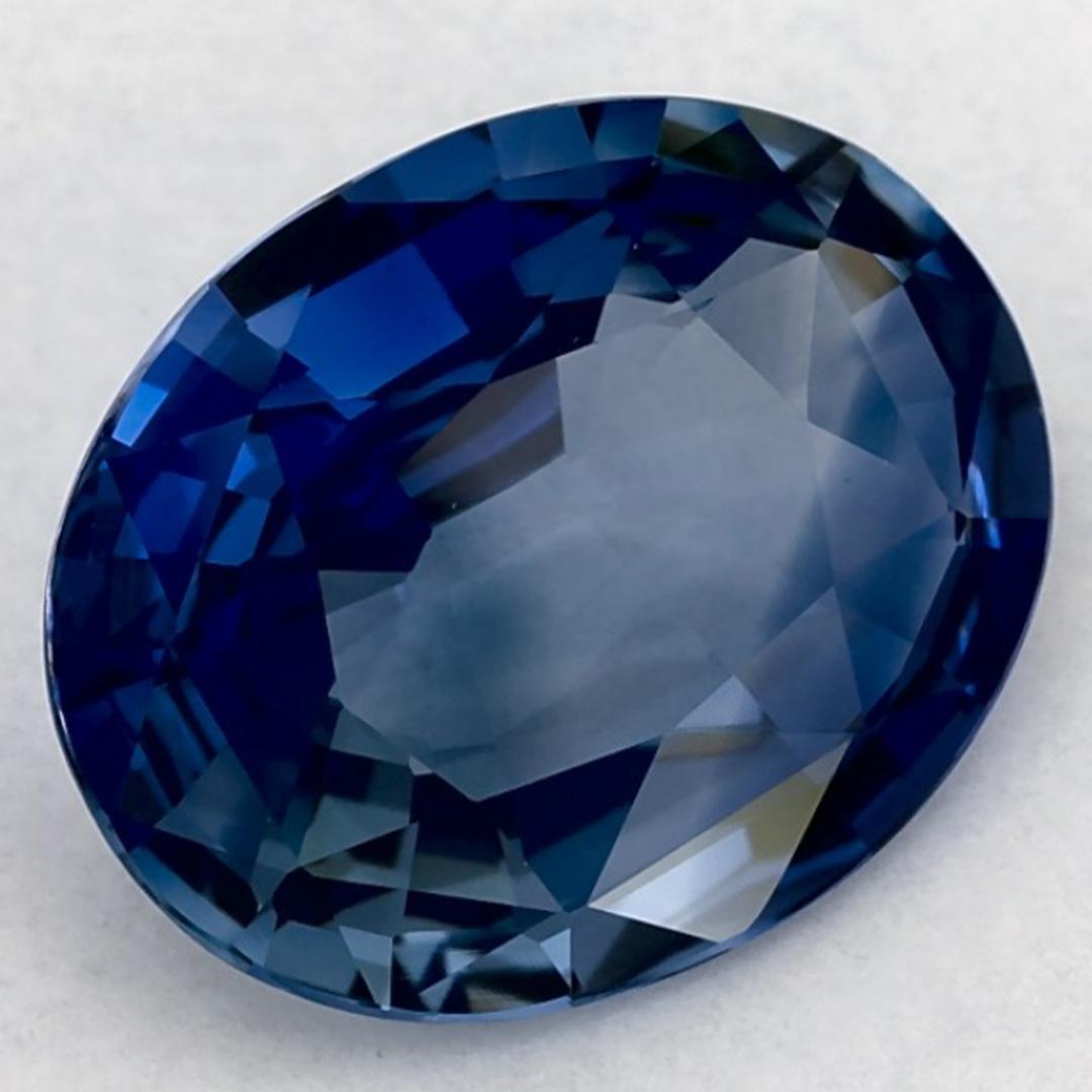 3.50 Karat Blauer Saphir Oval Loser Edelstein (Ovalschliff) im Angebot