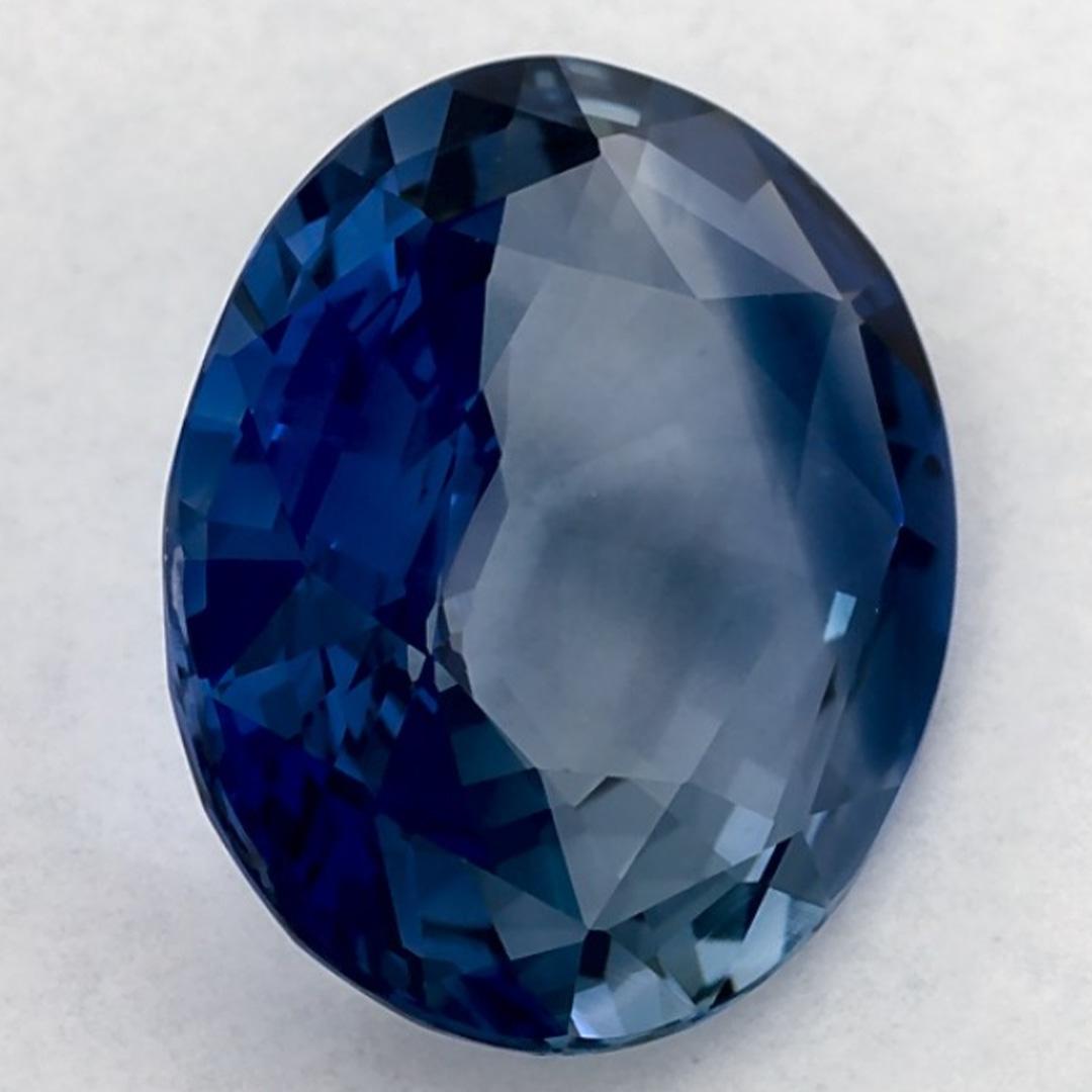 3.50 Karat Blauer Saphir Oval Loser Edelstein im Angebot 2