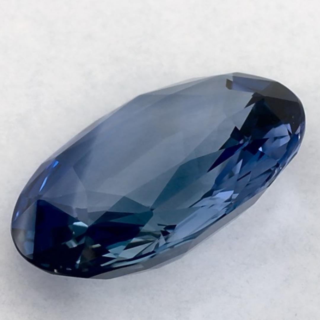 3.50 Karat Blauer Saphir Oval Loser Edelstein im Angebot 3