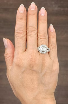 2.15 ct Diamond Cluster Ring in 18k White Gold