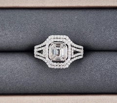 2.15 ct Diamond Cluster Ring in 18k White Gold