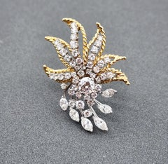 Spilla a stella con diamante da 3,50 carati