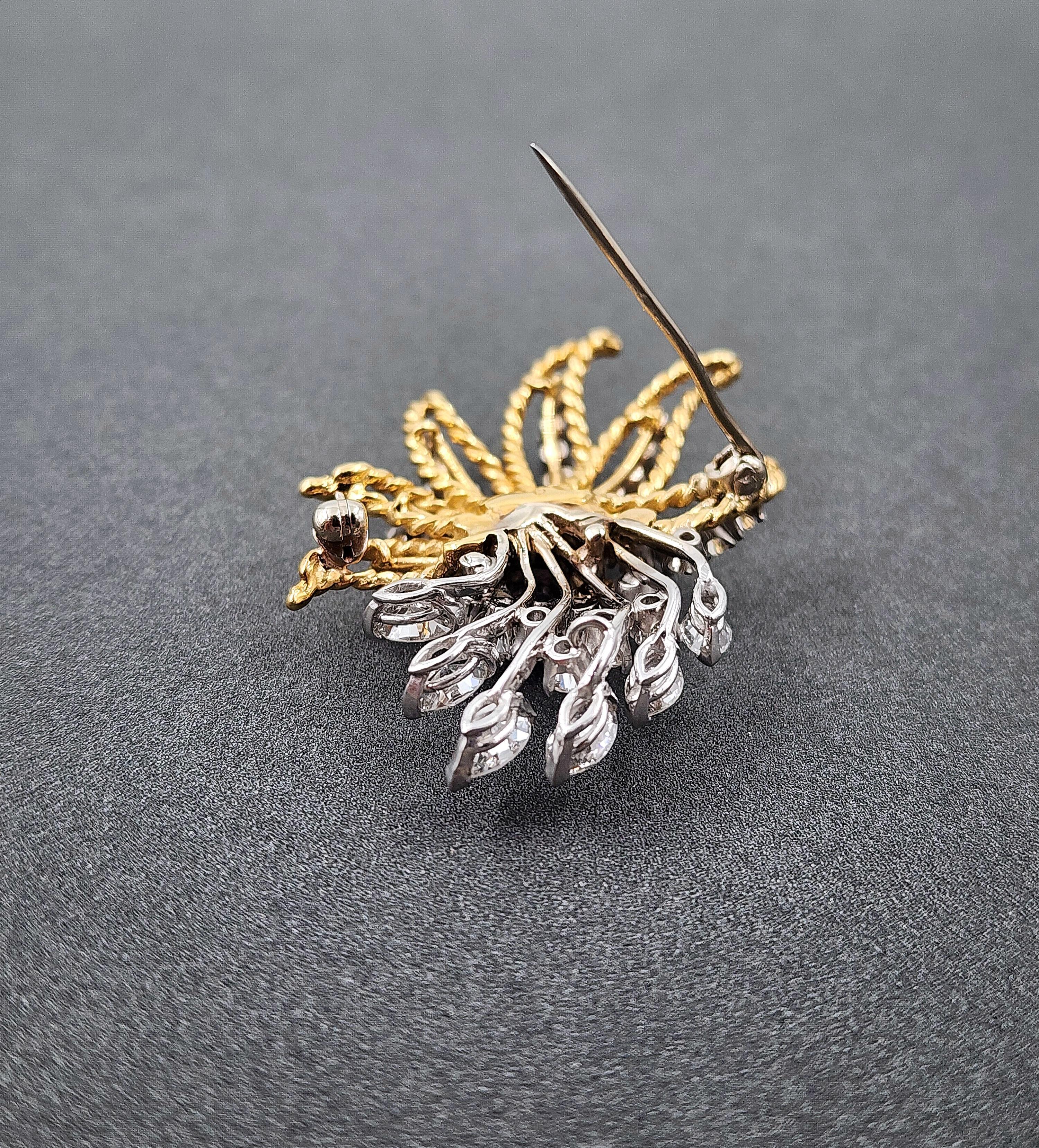 Taille mixte Épingle à étoile en diamant de 3,50 ct