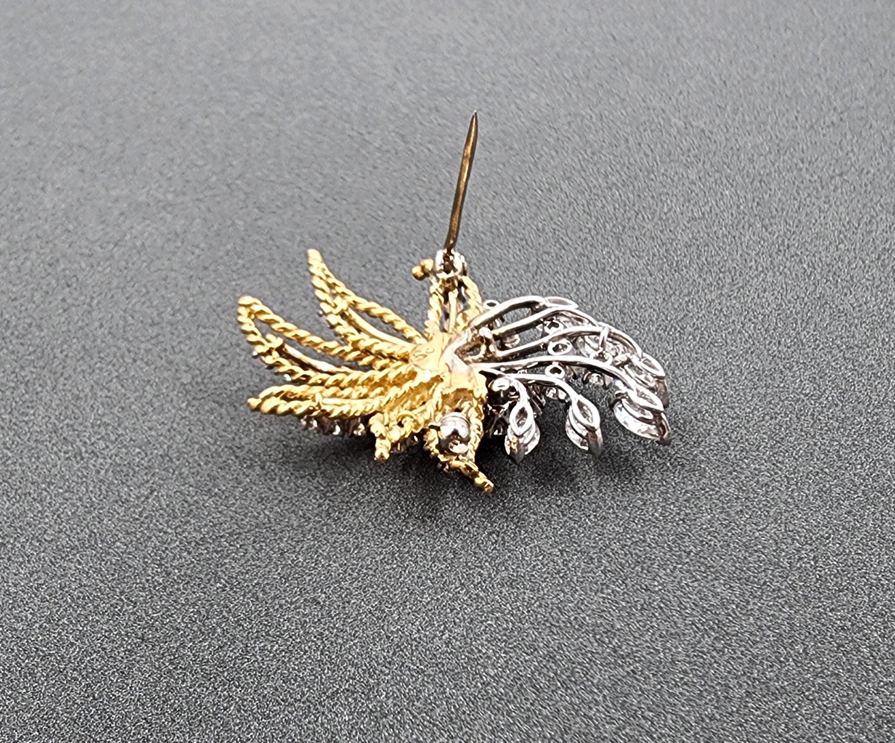 Épingle à étoile en diamant de 3,50 ct Excellent état à Chicago, IL