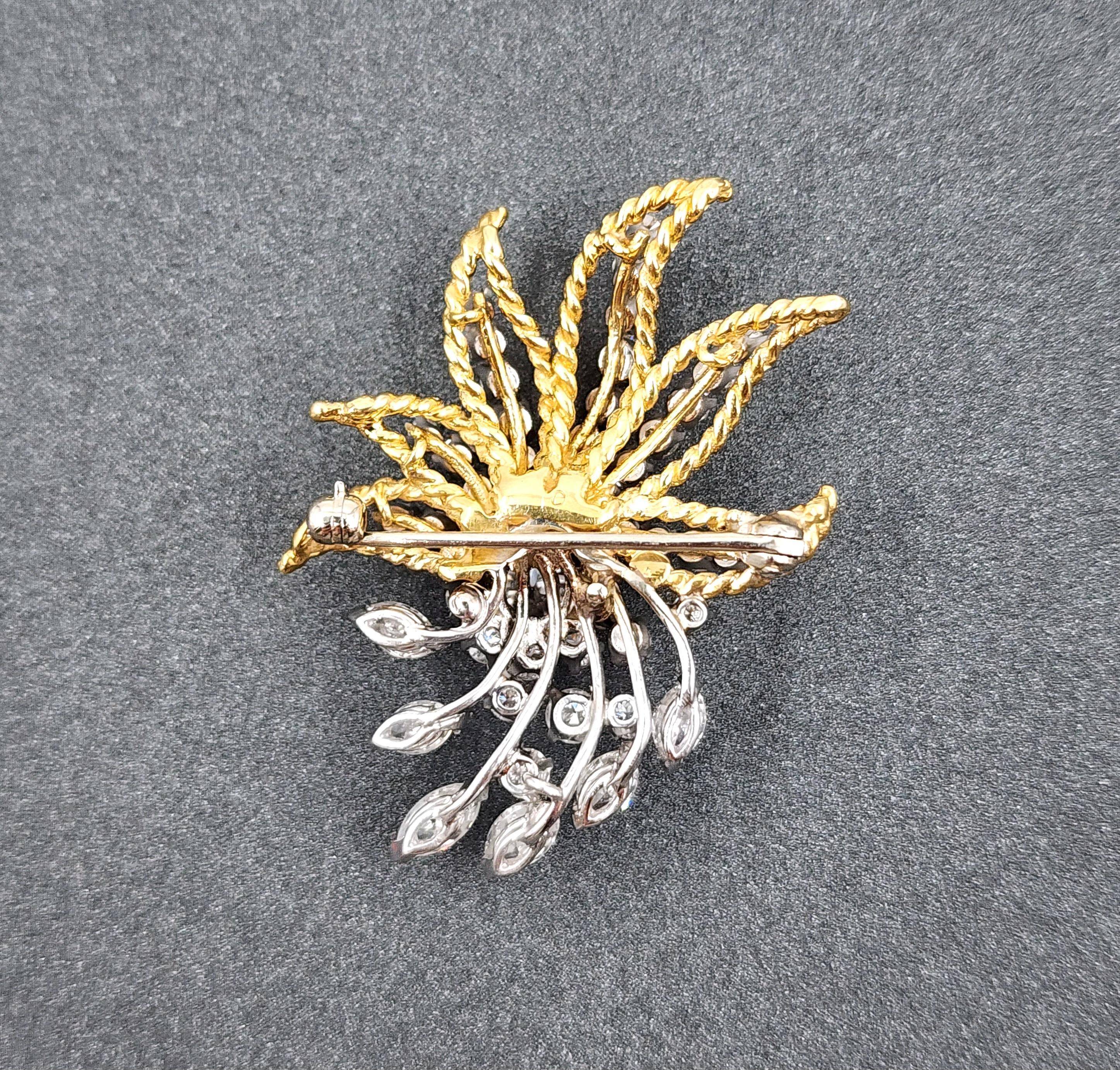  Épingle à étoile en diamant de 3,50 ct Unisexe 