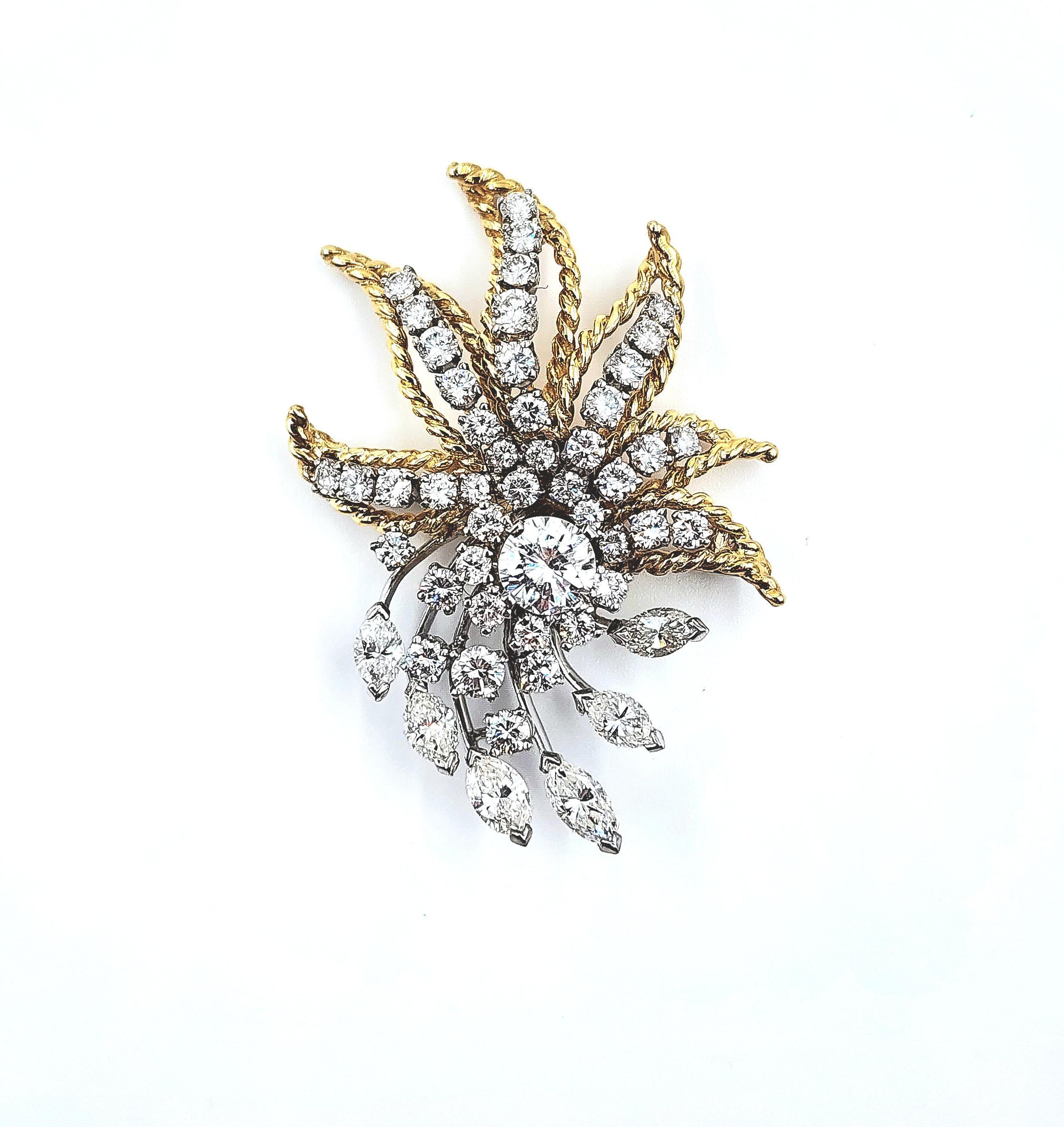 Épingle à étoile en diamant de 3,50 ct 2