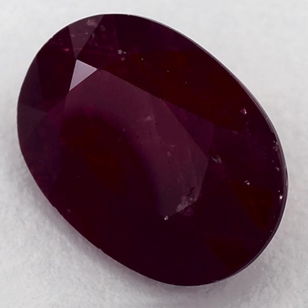Oval Cut 3.50 Ct Ruby Oval Loose Gemstone For Sale