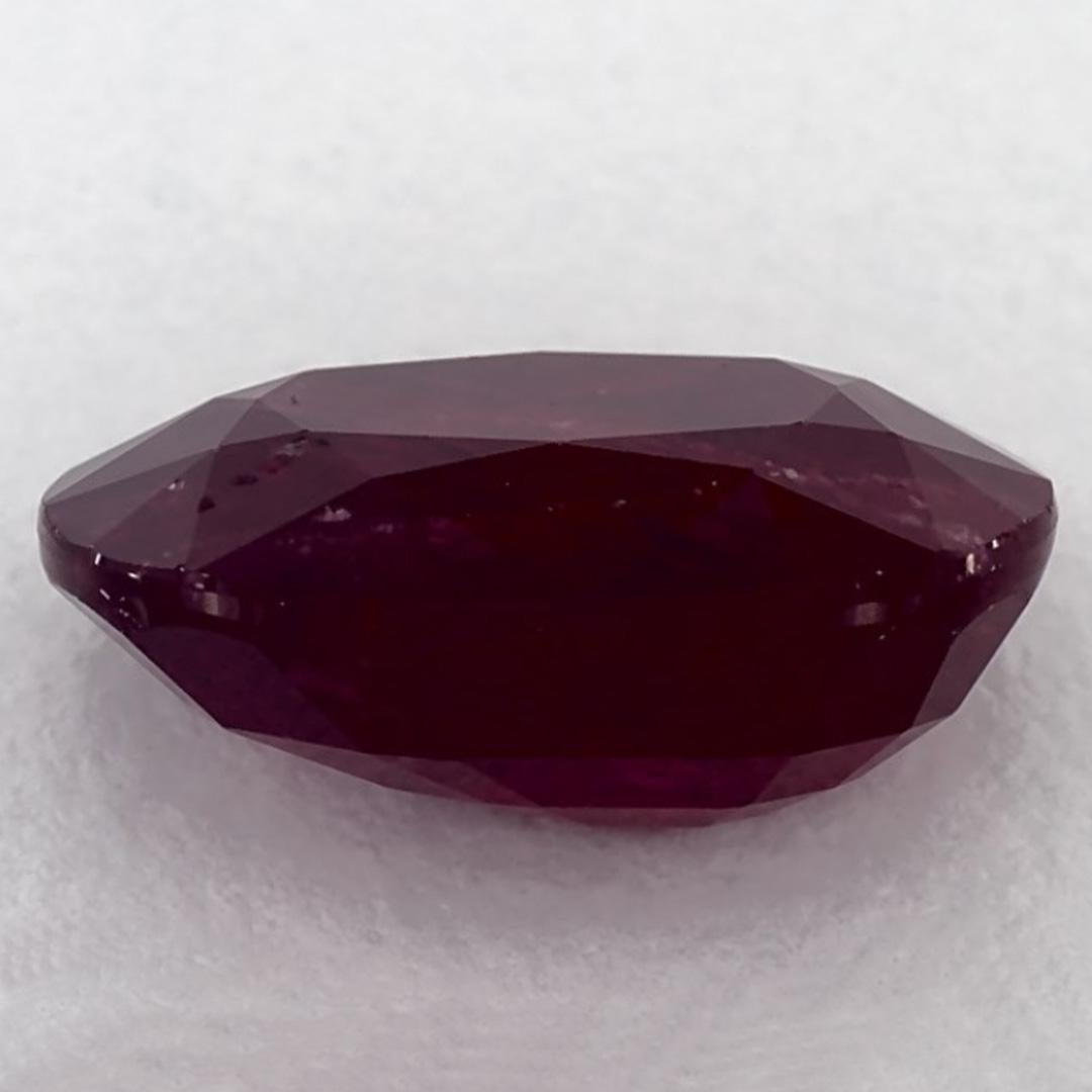 3.50 Ct Ruby Oval Loose Gemstone In New Condition For Sale In Fort Lee, NJ